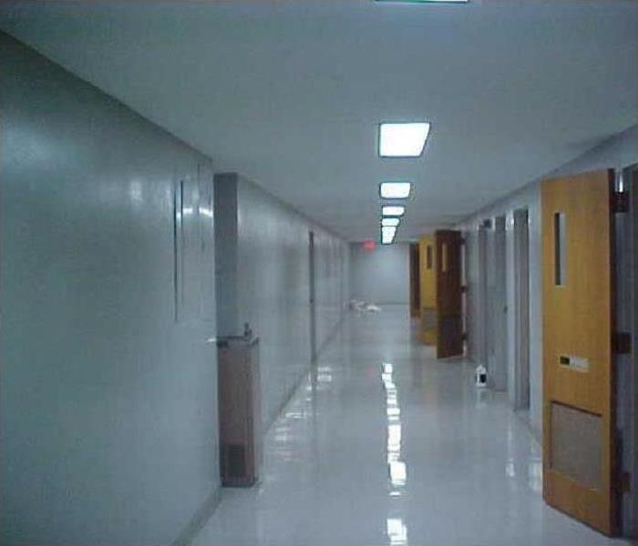Commercial hallway with clean floors